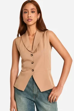 Gilet long sans manches