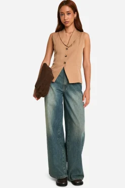 Gilet long sans manches