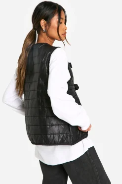 Gilet matelassé avec détail de nœud
