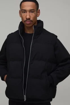 boohooMAN Gilet Matelassé Homme Coupe Regular Poids Moyen Essentiel<Homme Essentiels|Manteaux Et Vestes