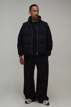 boohooMAN Gilet Matelassé Homme Coupe Regular Poids Moyen Essentiel<Homme Essentiels|Manteaux Et Vestes