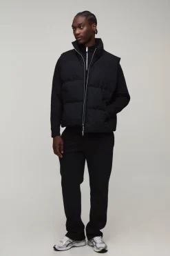 boohooMAN Gilet Matelassé Mi-saison Coupe Regular Pour Homme Grande Taille<Homme Tout Afficher|Vestes & Manteaux Tall