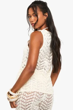 boohoo Gilet noué en crochet<Femme Pulls Et Gilets|Toutes Les Mailles