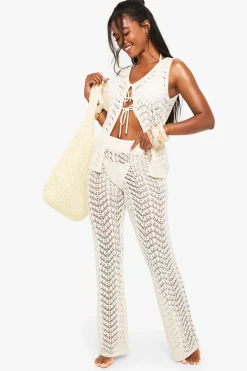 boohoo Gilet noué en crochet<Femme Pulls Et Gilets|Toutes Les Mailles