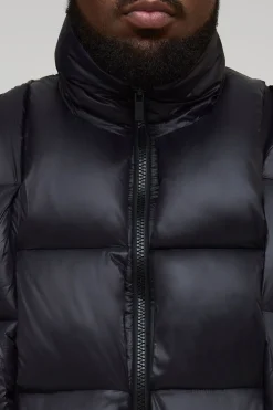 Gilet oversize à encolure entonnoir Plus High Shine Weft