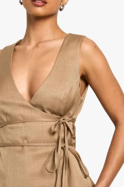 Gilet Petite Taille à Effet Lin