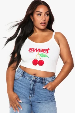 boohoo Gilet Plus Cherry Vest<Femme Tops