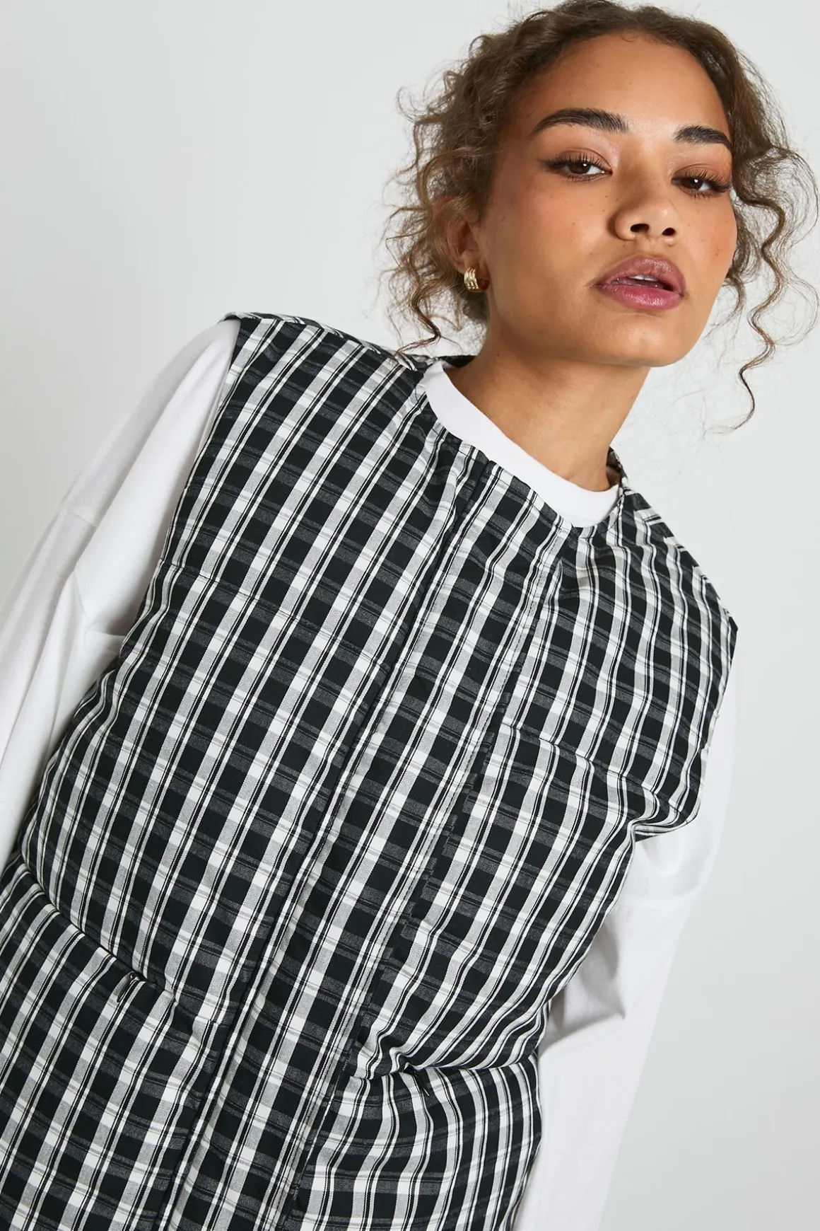 Gilet Puffer Vichy