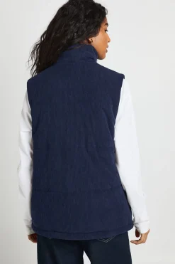 boohoo Gilet rembourré en velours côtelé<Femme Manteaux Et Vestes D’Automne|Vestes & Manteaux