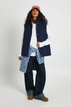 boohoo Gilet rembourré en velours côtelé<Femme Manteaux Et Vestes D’Automne|Vestes & Manteaux