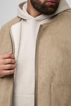Gilet réversible Plus Boxy à la coupe surdimensionnée en synthétique et suède