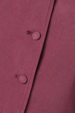 Gilet Sans Manches Ajusté en Lin à Col Montant