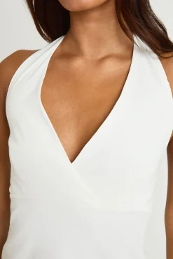 boohoo Gilet Sans Manches Cache-cœur Avec Col Licou Et Détail De Finition<Femme Tailleurs|Tons Neutres