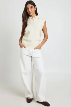 boohoo Gilet Sans Manches Col Montant Avec Détail Boutonné<Femme Pulls Et Gilets|Toutes Les Mailles
