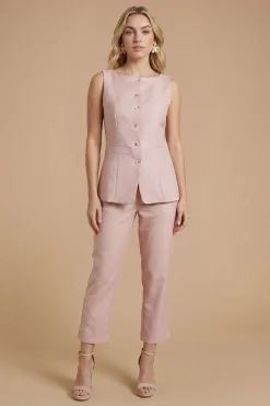 Dorothy Perkins Gilet Sans Manches À Encolure Bateau Et Boutonnage Devant<Femme Tailleurs|Vestes & Manteaux