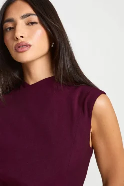 boohoo Gilet Sans Manches À Encolure Haute Croisée Et Fermeture Dissimulée<Femme Tailleurs|Tops
