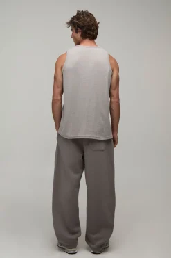 boohooMAN Gilet Sans Manches Gaufré Coupe Régulière Essentiel<Homme Essentiels