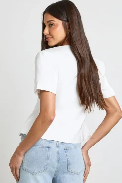 boohoo Gilet Satiné À Manches Bouffantes Et Boutonnage Devant<Femme Tailleurs|Tons Neutres
