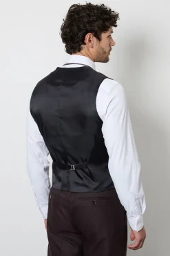 Gilet Texturé Bordeaux