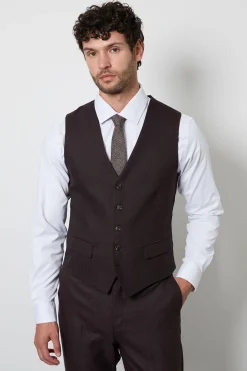 Gilet Texturé Bordeaux