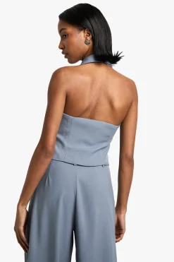 boohoo Gilet tissé ajusté à encolure halter<Femme Tailleurs|Tops