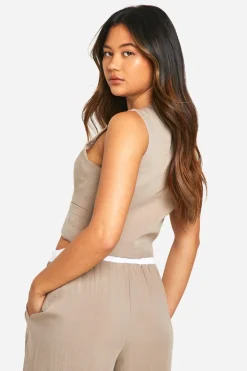 Gilet tissé texturé