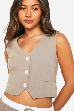 Gilet tissé texturé
