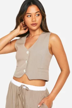 Gilet tissé texturé