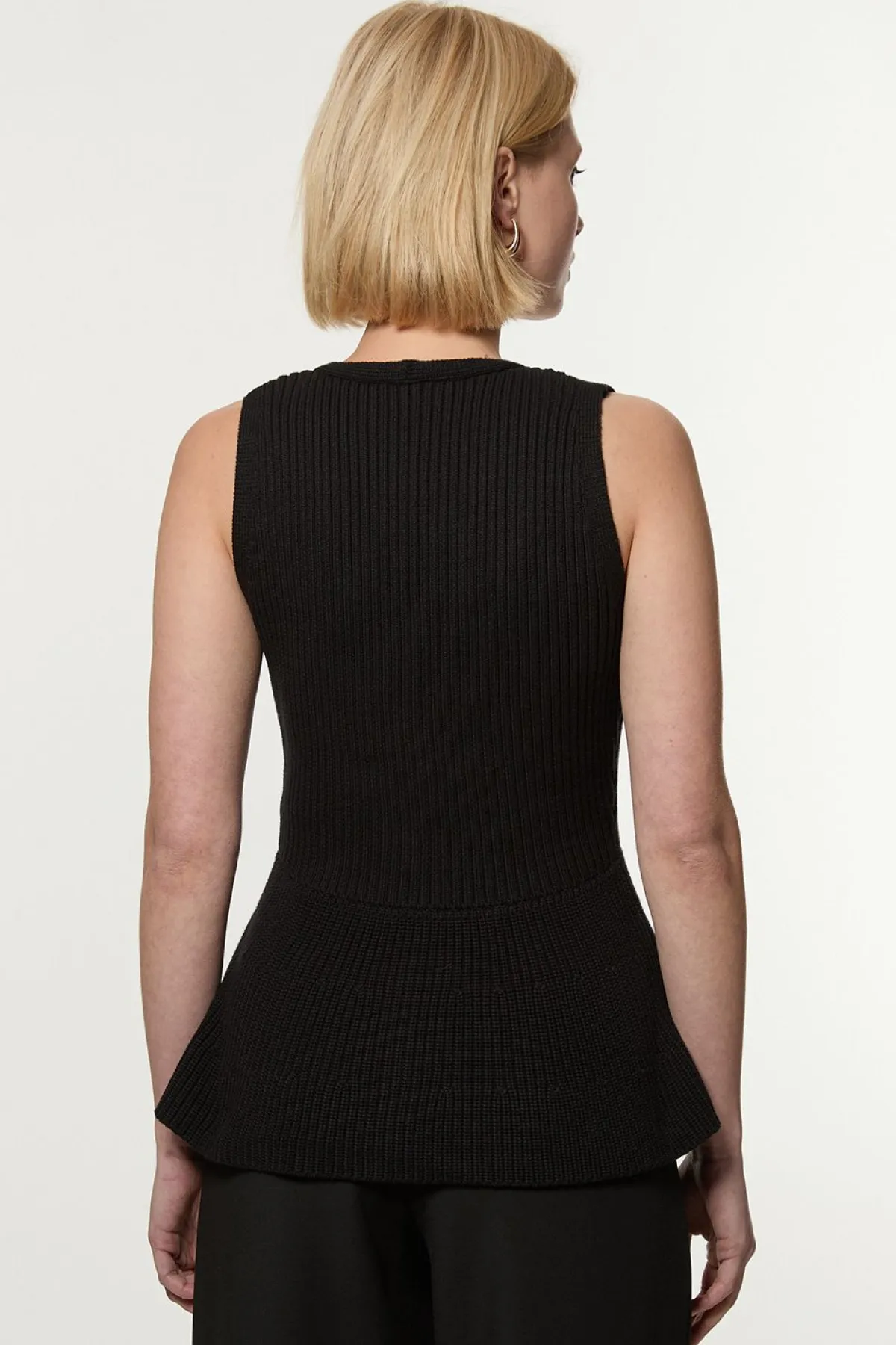 KarenMillen Gilet tricoté en coton côtelé<Femme Tailleurs|Tops D’Automne