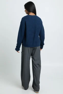 Gilet Tricoté Épais Ultra Doux À Col Rond