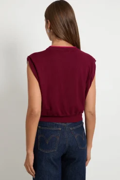 Gilet Tricoté Petite Taille Avec Épaulettes