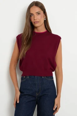 Gilet Tricoté Petite Taille Avec Épaulettes