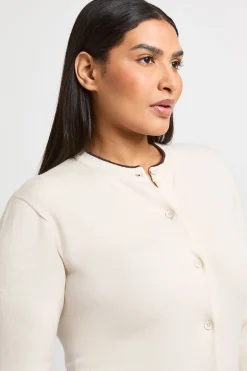 boohoo Gilet Tricoté Super Doux À Encolure Contrastée Plus<Femme Pulls Et Gilets|Toutes Les Mailles