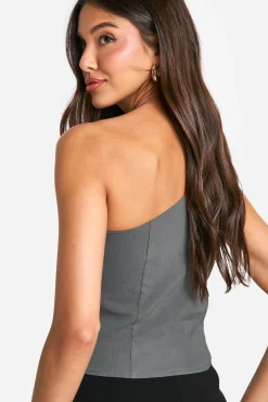 Gilet à une épaule en bengaline