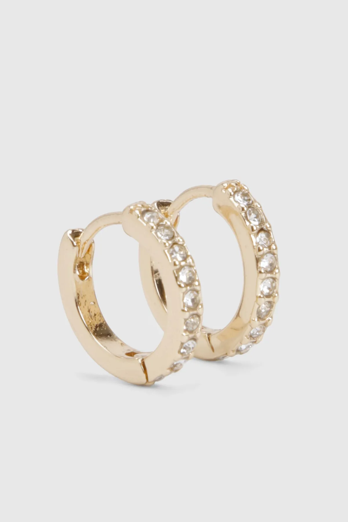 boohoo Gold Mini Embellished Hoops< Boucles D'Oreilles