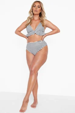 Grande taille - Bikini taille haute à volants