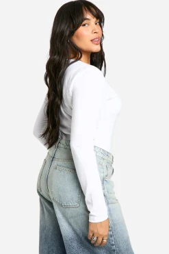 boohoo Grande taille - Body à manches longues<Femme Looks De Rentrée|Tops