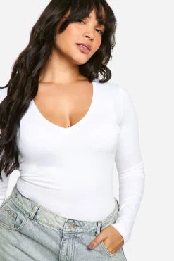 boohoo Grande taille - Body à manches longues<Femme Looks De Rentrée|Tops