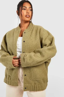 Grande taille - Bomber oversize en laine