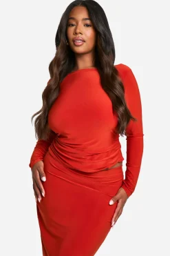 Grande taille - Ensemble avec top à manches longues et jupe longue