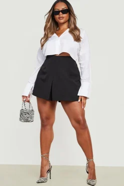 Grande taille - Jupe-short plissée