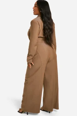 Grande taille - Pantalon large à coutures apparentes