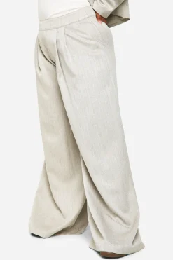 boohoo Grande taille - Pantalon large à rayures fines<Femme Pantalons|Tailleurs