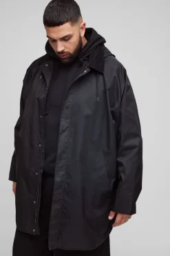 Grande taille - Parka à capuche en velours côtelé