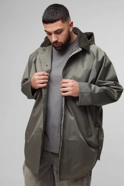 Grande taille - Parka à capuche en velours côtelé