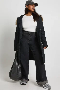 boohoo Grande taille - Parka en synthétique<Femme Vestes & Manteaux|Manteaux Et Vestes D’Automne