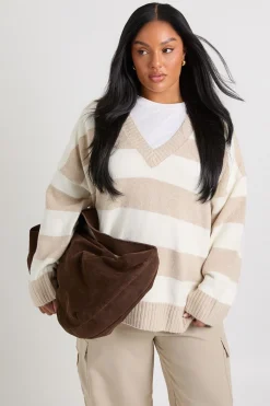 boohoo Grande taille - Pull à col V<Femme Pulls Et Gilets|Toutes Les Mailles