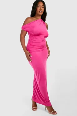 Grande taille - Robe asymétrique longue à anneau