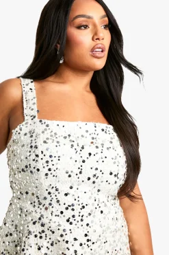 boohoo Grande taille - Robe champêtre à boucle<Femme Robes Patineuses|Robes