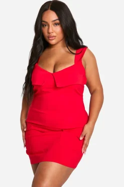 boohoo Grande taille - Robe moulante utilitaire<Femme Robes Moulantes|Robes